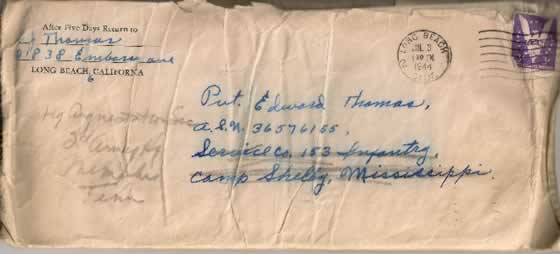 Stanley Thomas letter to Edward Thomas April 26, 1944