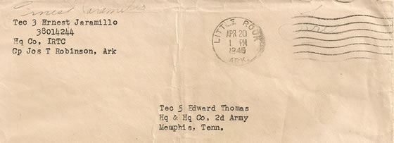 Jerry's letter to Edward April 20, 1945 Envelope