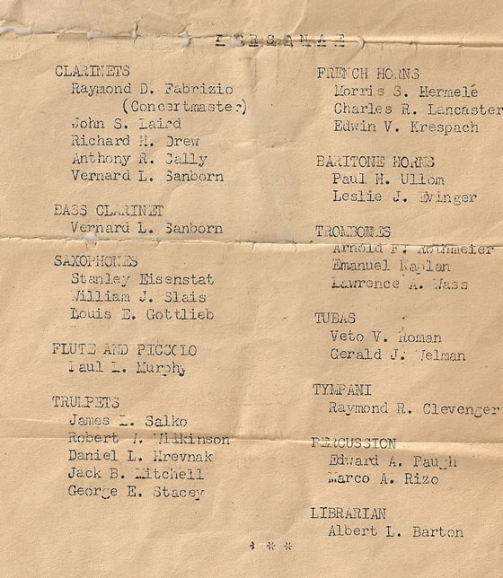 Memphis Concert - Feb. 1945